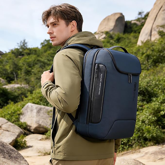 BANGE 17.3 Inch Business Laptop Backpack: Anti-Theft with USB Port & TSA Lock, Waterproof Zippers, Large Travel Commuter Bag