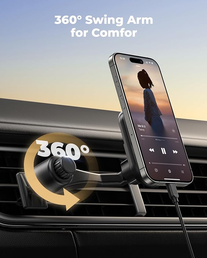 Universal Socket Car Vent Mount Works with PopSockets, Magnetic Socket Phone Holders for Car Air Vent, Hands Free Car Phone Mount Fits All Phones with Pop Grip Ring Holders - Black