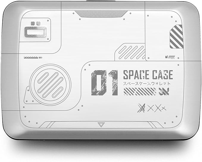 ÖGON -DESIGNS- Aluminum card holder with metal lock, RFID protection against fraud and demagnetization, compact wallet, Smart Case OSLO model