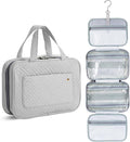 Ms. Pen- Travel Toiletry Bag Organizers, Gray, Makeup Travel Bag for Toiletries with Hanging Hook, Water-Resistant