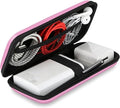 iMangoo Travel Essential Electronics Organizer Pouch Charger Case, Shockproof Dual Zipper Power Bank Cables Tech Accessories Purse, Men & Women Travel Must Have Storage Bag, 6.5x3.2x1 inch Pink