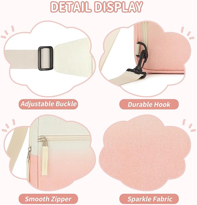 Mothers Day Gifts for Daughter, Birthday Graduation Gifts for 8 9 10 11 12 Year Old Teens Girls Her,Fanny Pack Sling Crossbody Bag Belt Bags Purse, Preppy Teen Girl Gift Trendy Stuff Travel Essentials
