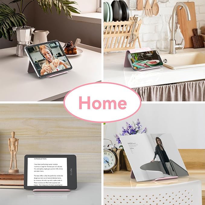 Airplane Phone Holder Mount, Travel Essentials Flexible Phone Holder, Airplane Tablet Holder for Flying, Desk, Compatible with iPhone, Smartphone, Tablet, Pink