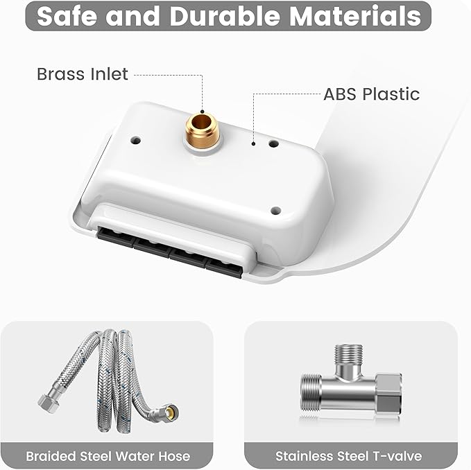Bidet Attachment for Toilet Unique Dual Retractable Nozzles Badays for Toilets Seat, Non-Electric Self-Cleaning Fresh Water Sprayer, Adjustable Water Pressure Bidets for Existing Toilets