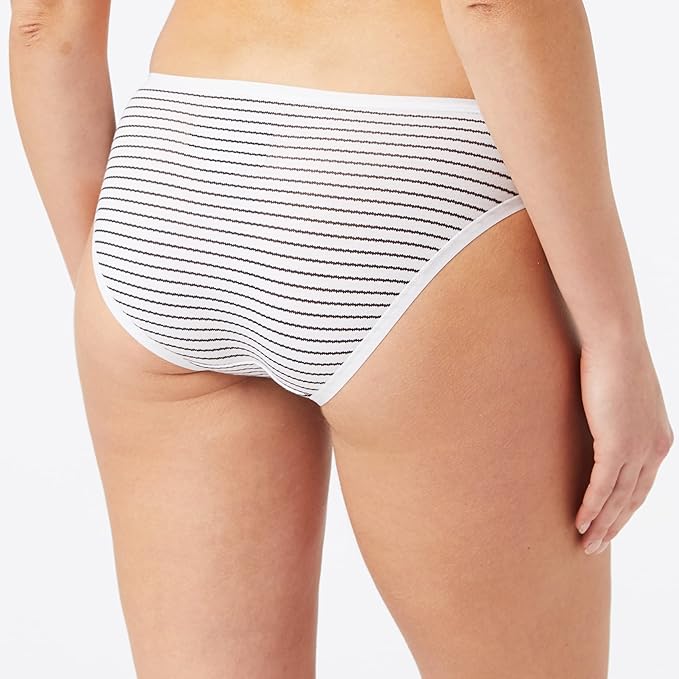 Amazon Essentials Women's Breathable Cotton Bikini Brief Underwear with Full Coverage, Multipacks