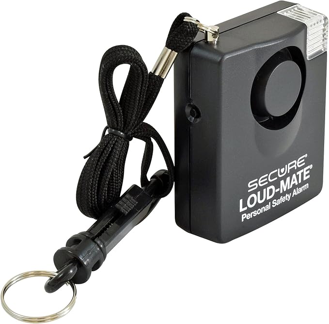 Secure Safety Solutions Loud-Mate 130 dB Panic Alarm Emergency Alert for Personal Safety and Protection Against Attackers, Mugging, Robbery - Extra Loud Siren with Light for Women & Men Self Defense