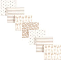 Hudson Baby Unisex Baby Cotton Flannel Receiving Blankets Bundle, Neutral Giraffe, One Size