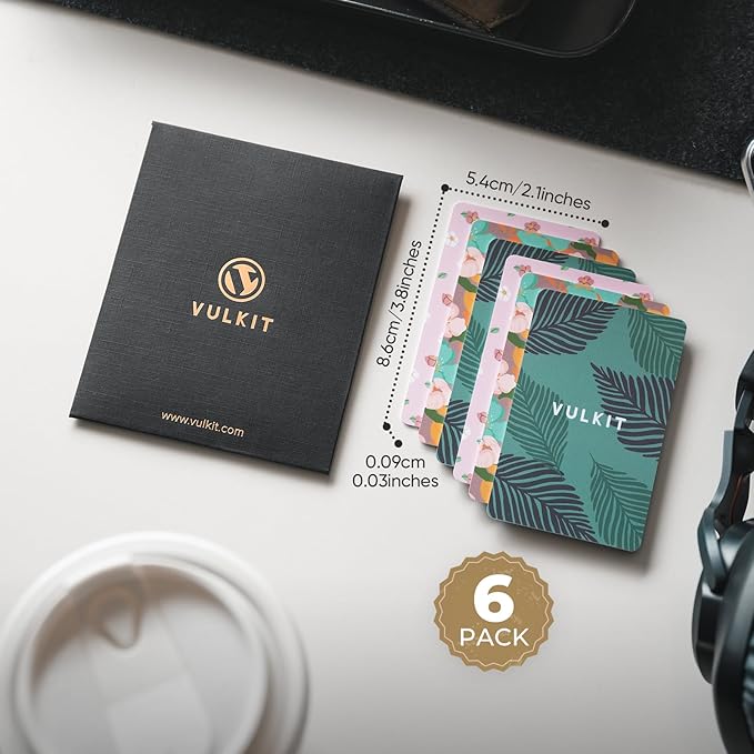 VULKIT RFID Blocking Cards, Slim RFID Card Blocker & NFC Contactless Card Protector for Your Wallet and Passport for Travel, Outdoor (6, combo)