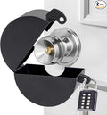 2 Pack Door Knob Lockout Device with Padlock,Temporary Door Handle Lock Cover for Dementia Patients/Child Proof, Outdoor Water Faucet Lock Cover - Black