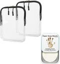 BORSALI Two TSA Approved Toiletry & Cosmetic Bags & Paper Soap (Case with 50 Sheets)
