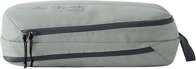 Eagle Creek Pack-It Reveal Clean/Dirty Cube M - Water-Resistant Dual Compartment Packing Cube With Internal Divider for Clean & Dirty Clothes - Travel Essentials - Storm Grey