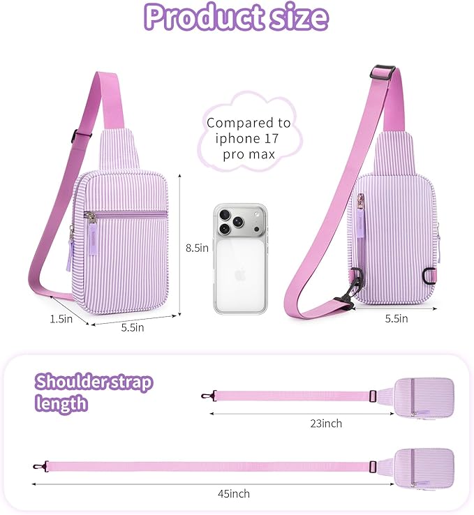 Mothers Day Gifts for Daughter, Birthday Graduation Gifts for 8 9 10 11 12 Year Old Teens Girls Her,Fanny Pack Sling Crossbody Bag Belt Bags Purse, Preppy Teen Girl Gift Trendy Stuff Travel Essentials