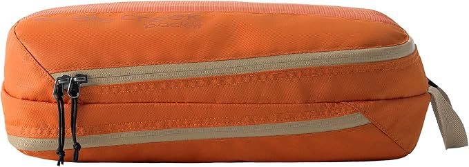 Eagle Creek Pack-It Reveal Clean/Dirty Cube M - Water-Resistant Dual Compartment Packing Cube With Internal Divider for Clean & Dirty Clothes - Travel Essentials - Mandarin