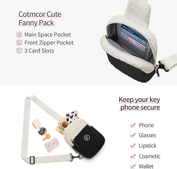 Mothers Day Gifts for Daughter, Birthday Graduation Gifts for 8 9 10 11 12 Year Old Teens Girls Her,Fanny Pack Sling Crossbody Bag Belt Bags Purse, Preppy Teen Girl Gift Trendy Stuff Travel Essentials