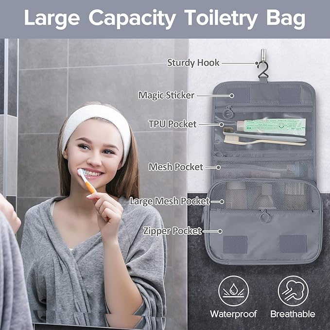 8 Set Packing Cubes, Travel Luggage Packing Organizers (GREY)
