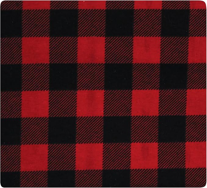 Hudson Baby Unisex Baby Cotton Flannel Receiving Blankets, Buffalo Plaid Bear, One Size