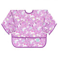 Bumkins Sleeved Bib for Girl or Boy, Baby and Toddler for 6-24 Mos Essential Must Have for Eating, Feeding, Baby-Led Weaning Supplies, Long Sleeve Mess Saving Food Catcher, Soft Fabric, Unicorn Purple