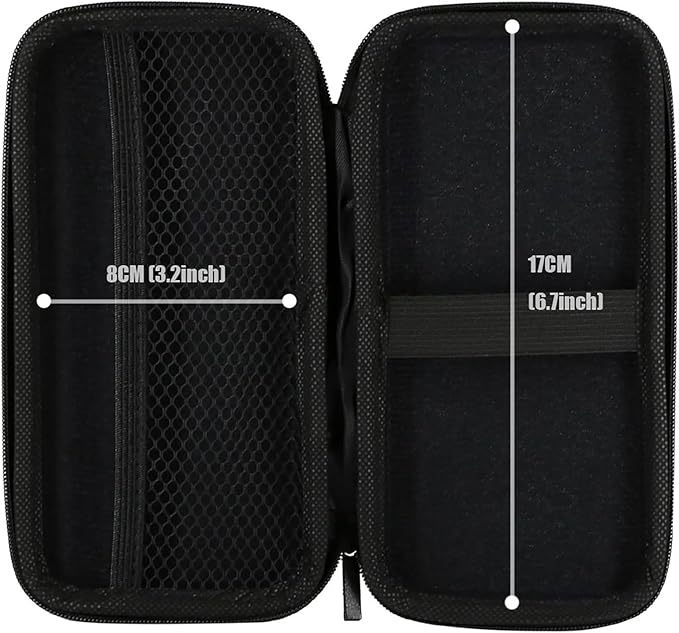 iMangoo Travel Essential Electronics Organizer Pouch Charger Case, Shockproof Dual Zipper Power Bank Cables Tech Accessories Purse, Men & Women Travel Must Have Storage Bag, 6.5x3.2x1 inch Black