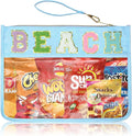 Siwara Snack Bags Clear Pouch Travel Makeup Bag Chenille Letter Bags for Zipper Pouch Clear Cosmetic Bag Clearly Tote Bag Makeup Travel Bags for Women