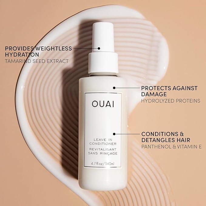 OUAI Leave In Conditioner Full Size + Travel Size Bundle (2 Count)