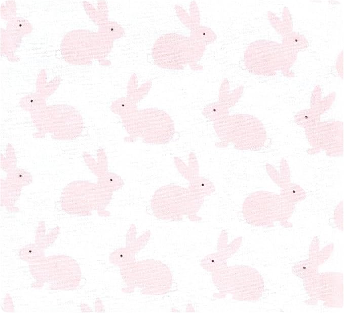 Hudson Baby Unisex Baby Cotton Flannel Receiving Blankets Bundle, Pink Honey Bunny, One Size
