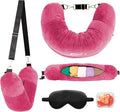 Travel Neck Pillow Stuffable with Clothes, Stuffable Neck Pillow for Travel, Packable Fillable Storage Bag for Airplane