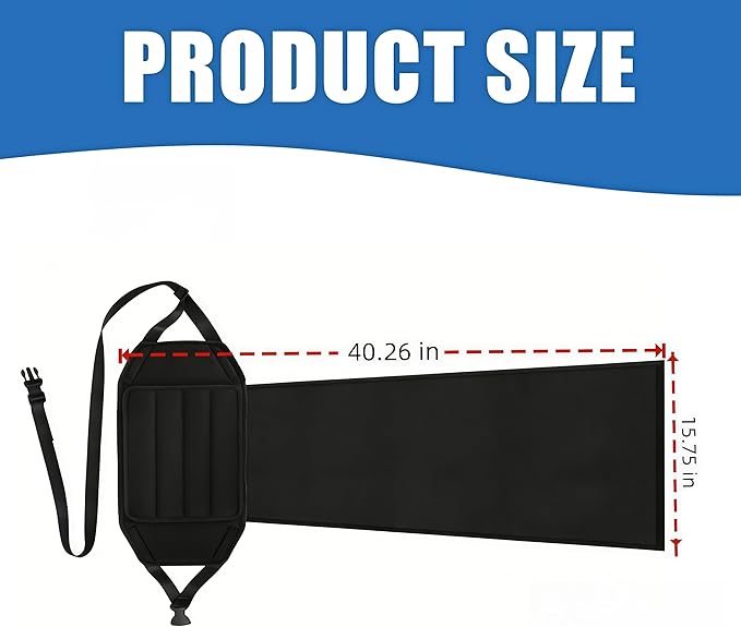Portable Airplane Foot Hammock, Height Adjustable Feet & Leg Rest for Plane Travel, Office, Desk, Bus, Train, Long Trip (Black)