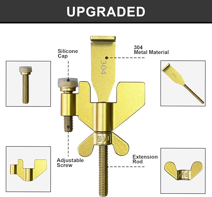 AceMining Upgraded Portable Door Lock Home Security Door Locker Privacy Perfect for Traveling Hotel Home Apartment College and Travel Lockdown Locks for Additional Safety, Golden