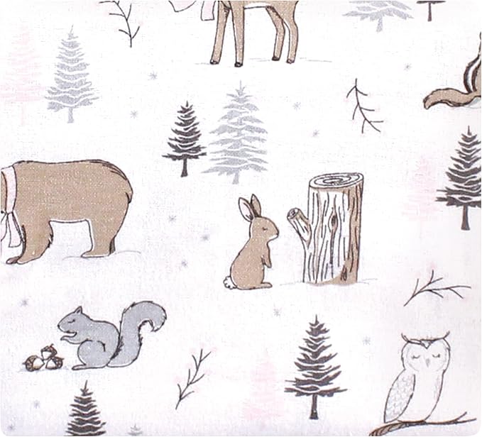 Hudson Baby Unisex Baby Cotton Flannel Receiving Blankets, Winter Forest, One Size
