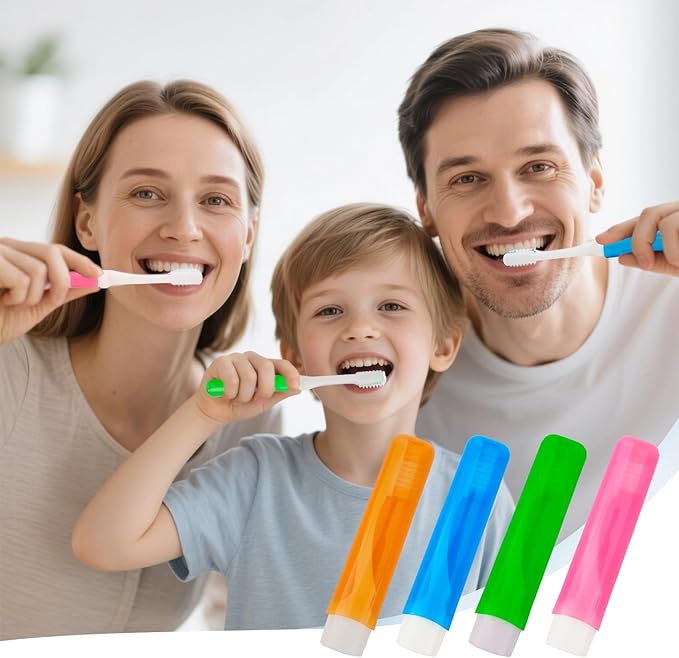 Travel Toothbrush 4 Pcs Mini Portable Toothbrushes Travel Toothbrush Set Soft Travels Size Toothbrushes Kit Small Foldable Tooth Brush with Case Cover for Home Camping Hiking Individually Wrapped