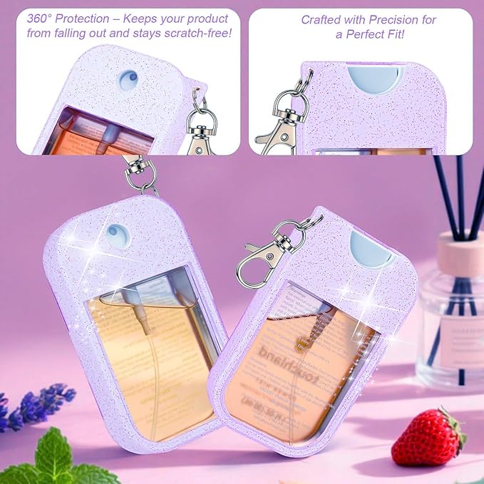 Silicone Case Compatible with Touchland Hand Sanitizer Spray, Protective Case for Power Mist and Glow Mist 1 fl oz