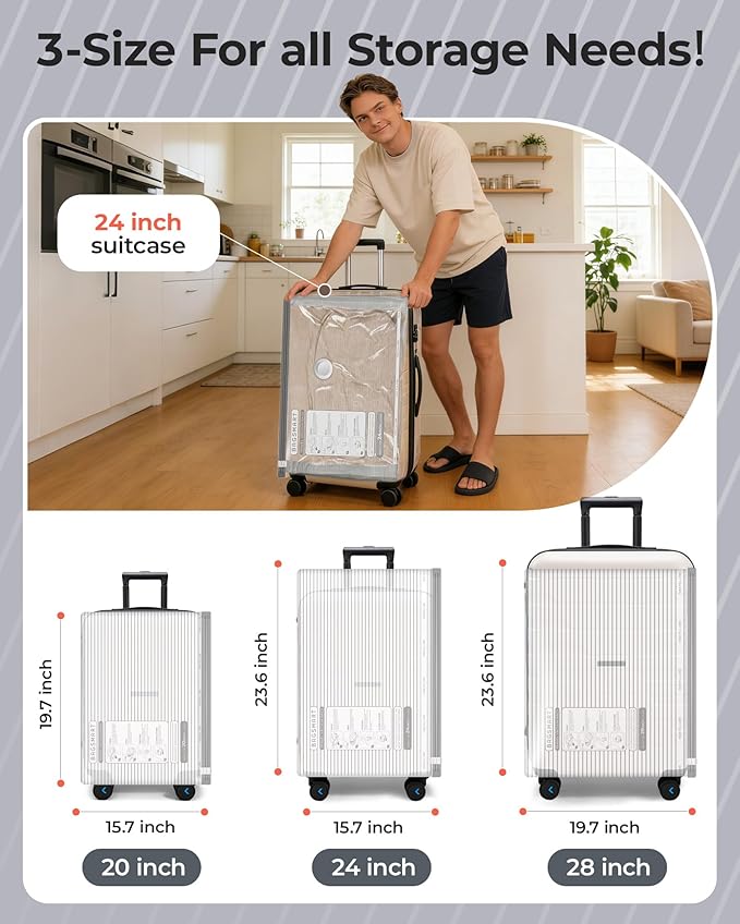BAGSMART Vacuum Bags for Travel with Rechargeable Air Pump, Portable Space Saver Bags for Travel & Home, Vacuum Compression Seal Bag for Clothing, 18 Pack Gray with Shoe, Laundry & Toiletry Bags