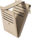 Chelmon Womens Wallet Slim RFID Blocking Bifold Multi Card Case Wallet with Zipper Pocket (Khaki)