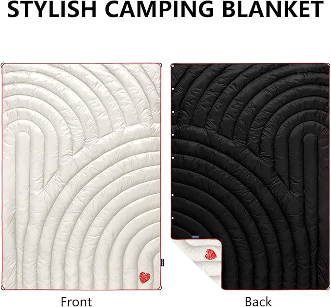 Camping Blanket,Lightweight Puffy Printed Camping Blanket Packable Outdoor Blanket for Camping,Traveling, Stadium, Hiking, Picnics