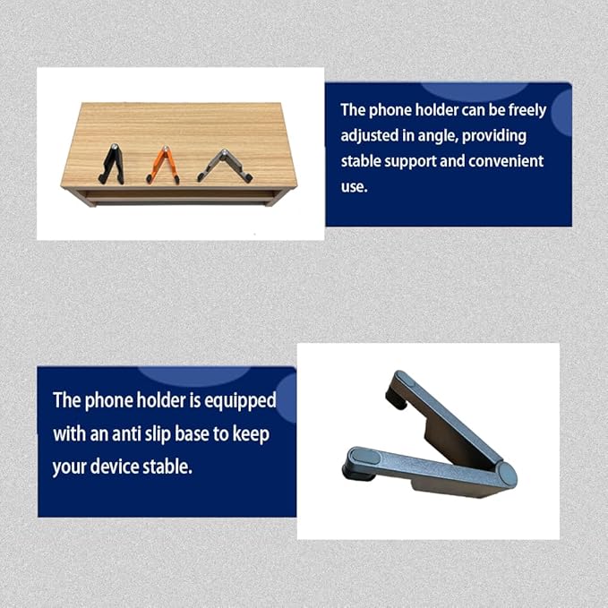 JZD Adjustable Foldable Mini Mobile Phone Holder, Portable Cell Phone Stand for All Mobile Phones
