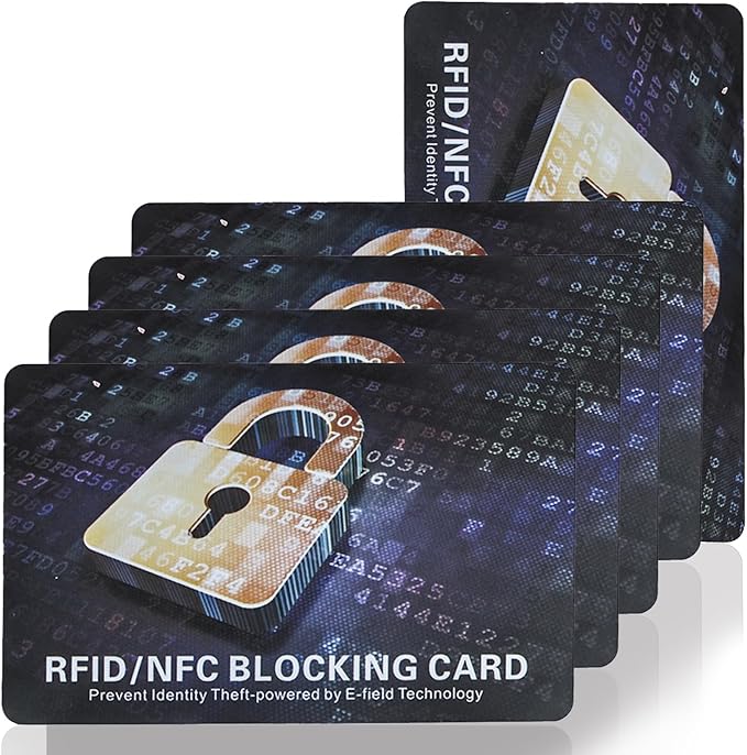 RFID Blocking Card, Contactless Bank Debit Credit Card Passport Protector, One Blocked Card Protects Entire Wallet Purse, ID/IC ATM Card Blocking for Wallet Protection(20 Pack)