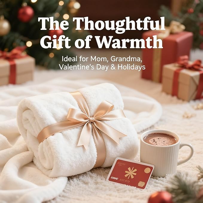 SNZ Wearable Blanket for Womens and Mens, Comfy Flannel Poncho, Snuggie Warm Shawl Wraps for Women, Birthday Gift Ideas