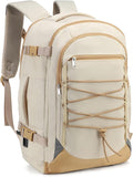 Carry on Travel Backpack, Flight Approved Personal Item Bag for Men Women, Door Lock, USB A/C Port, Shoe Bag, Fits 16" Laptop, Beige
