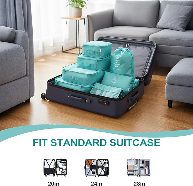 11 Set Packing Cubes for Travel,Gifts for Women Mom,Anti-Tearing Suitcase Organizer for Luggage with Shoe & Hanging Toiletry Bag, Toiletries Travel Bottles, 3 Portable Toothbrush Cases, Green