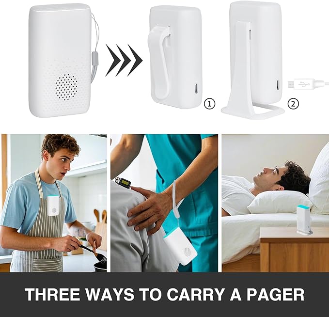 Bed Sensor Alarm and Fall Prevention for Elderly, Motion Sensor Alert System with 58 Melody/LED/Vibration Mode, for Patients Seniors Elderly Monitoring at Home