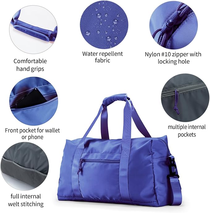 Travel Duffle Bag, Sport Gym Bag for Men and Women with Wet Pocket, Weekender Bag Carry on Tote Bags for Airplane