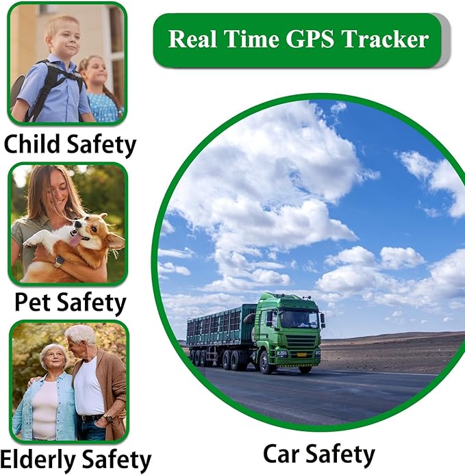 GPS Tracker for Vehicles and Cars,Magnetic GPS Tracker for Car,Real-Time Location Tracking Device,No Subscription,No Monthly Fee,Waterproof Tracker for Kids, Pets and Dogs(Android & iOS)