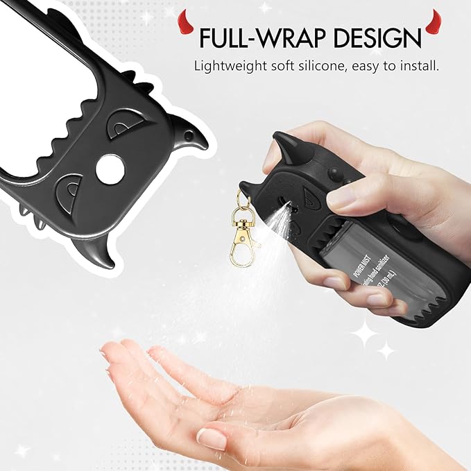 JAMIEWIN Spray Hand Sanitizer Case Compatible with Touchland Hand Sanitizer 1fl. Oz. Monster Silicone Case Holder Accessory