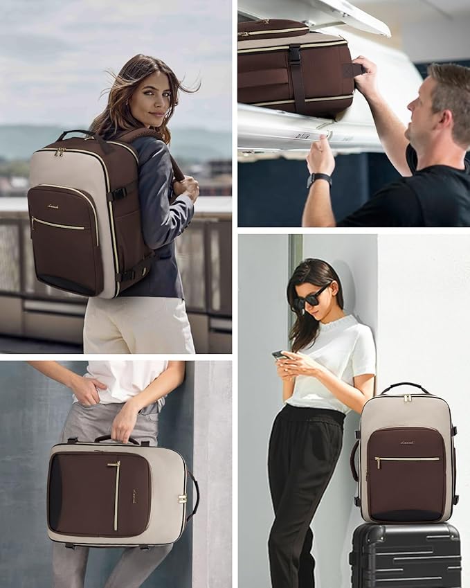 LOVEVOOK 40L Travel Backpack for Women & Men, Airline Approved Carry On Luggage with 3 Packing Cubes, TSA Overnight Bags, Waterproof Personal Item Bag, Weekender Essentials Backpacks fits 17" Laptop