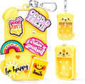 Metyond Dog Silicone Case for Touchland Hand Sanitizer Spray Power Mist 1 FL OZ/30ML for Touchland Case with Keychain, with Cute Charms Accessory Cute Travel Case (1PCS Yellow)