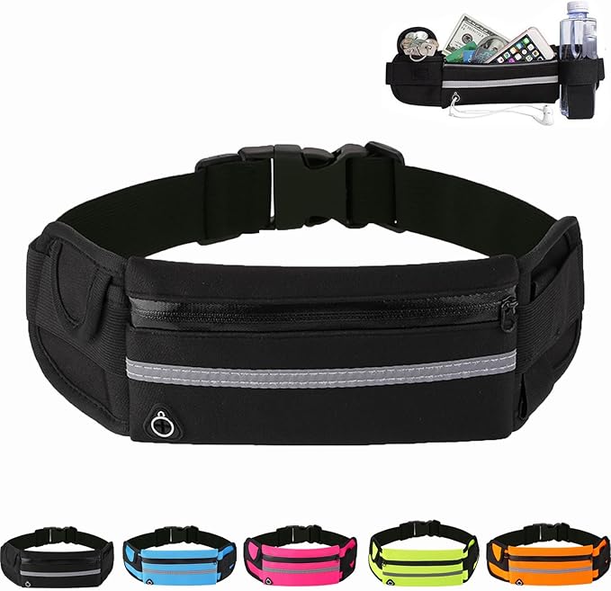 Anti-theft Invisible Waist Bag, Anti-Theft Money Belt Multifunctional Outdoor Sports Waist Bag, for Outdoor Running (Black)