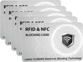 SaiTech IT 5 Pack RFID Blocking Cards Protect Your Entire Wallet, Purse, and Cards from NFC Contactless Theft Wallet for Men & Women - Silver (5 Pcs Silver)