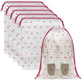 Shoe Bags for Travel, 13.8" x 11.8" Travel Shoe Bags for Packing, Large Waterproof Portable Travel Shoe Storage Bags Travel Essentials Women for and Men (5, Cherry)
