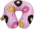 Wolf Essentials Kids Cozy Soft Microfiber Neck Pillow, Compact, Perfect for Plane or Car Travel, Donut Sprinkle