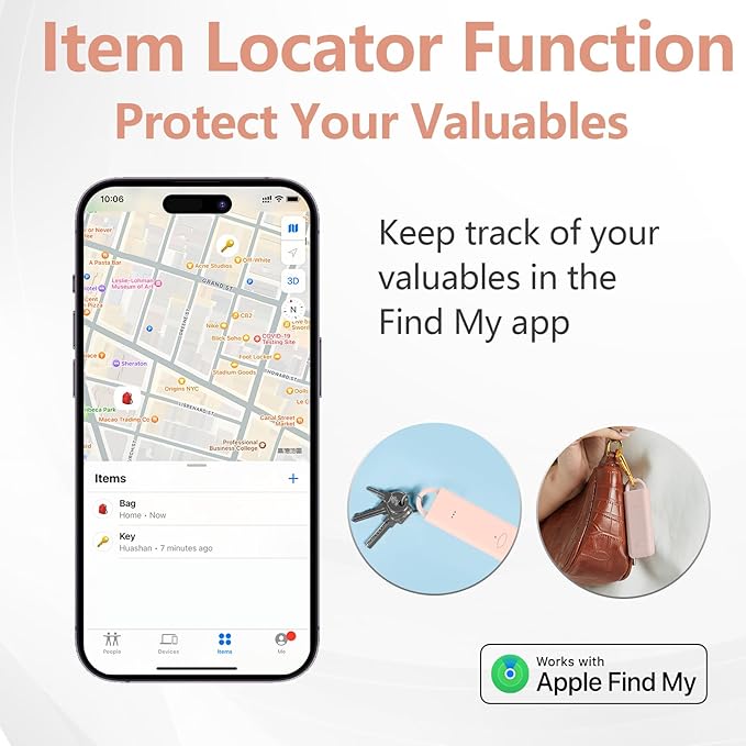 3-in-1 Personal Alarm with Apple Find My - 130dB Emergency Siren, LED Strobe Flashlight, GPS Tracker Keychain for Women, Kids, Seniors - Real-Time Location, iOS Only 02